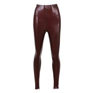 House Of CB Lia Raisin Latex High Waist Leggings - L+